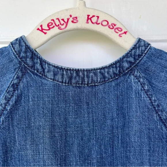 •Next UK• 100% Cotton Denim Girls Dress - Size 2T (92cm) - Picture 4 of 8